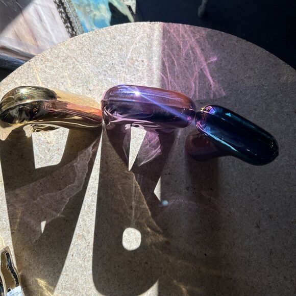 Ashland ART Decorative Letters Metallic Glass Gold Purple Home Decor Set - Picture 5 of 5